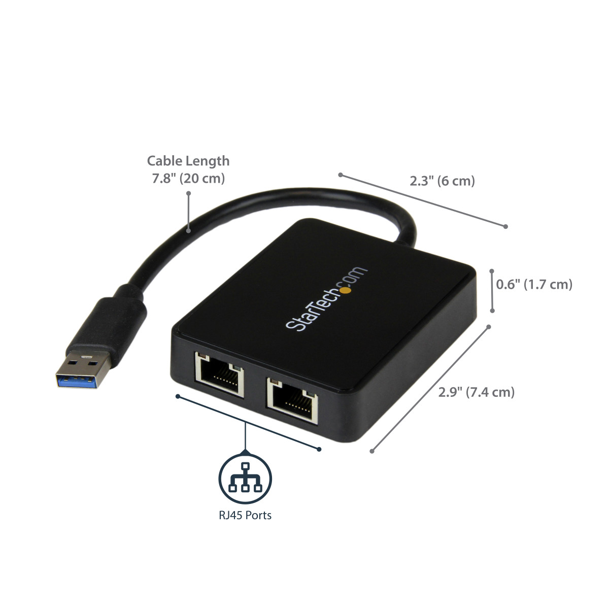 USB 3.0 to Dual Port 1GB Adapter NIC
