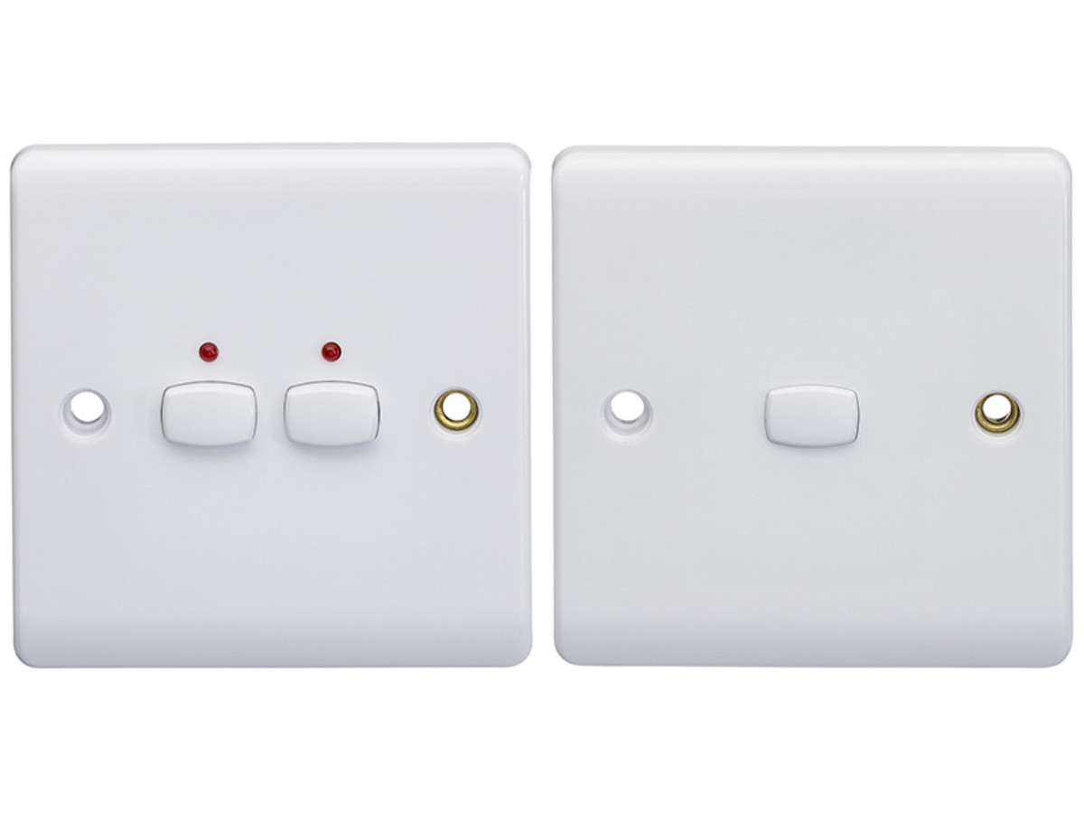 MiHome White 2 Gang Light Switch (2-way)