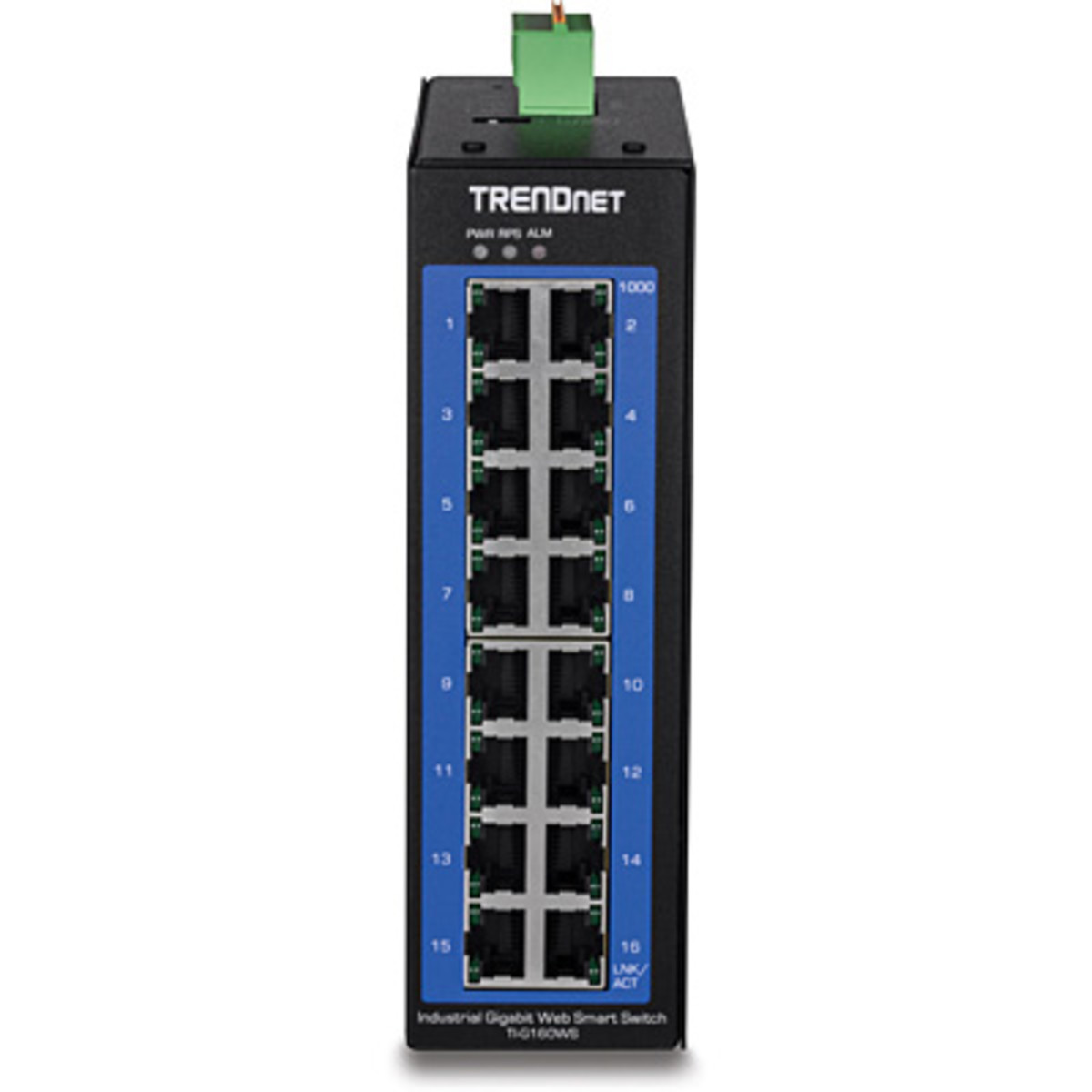 16-Port Indus. Gig WS DIN-Rail Switch