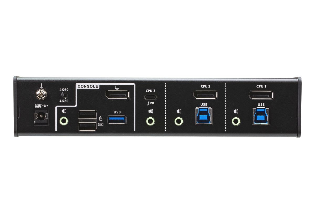 3-Port USB-C DP Hybrid KVMP W/UK