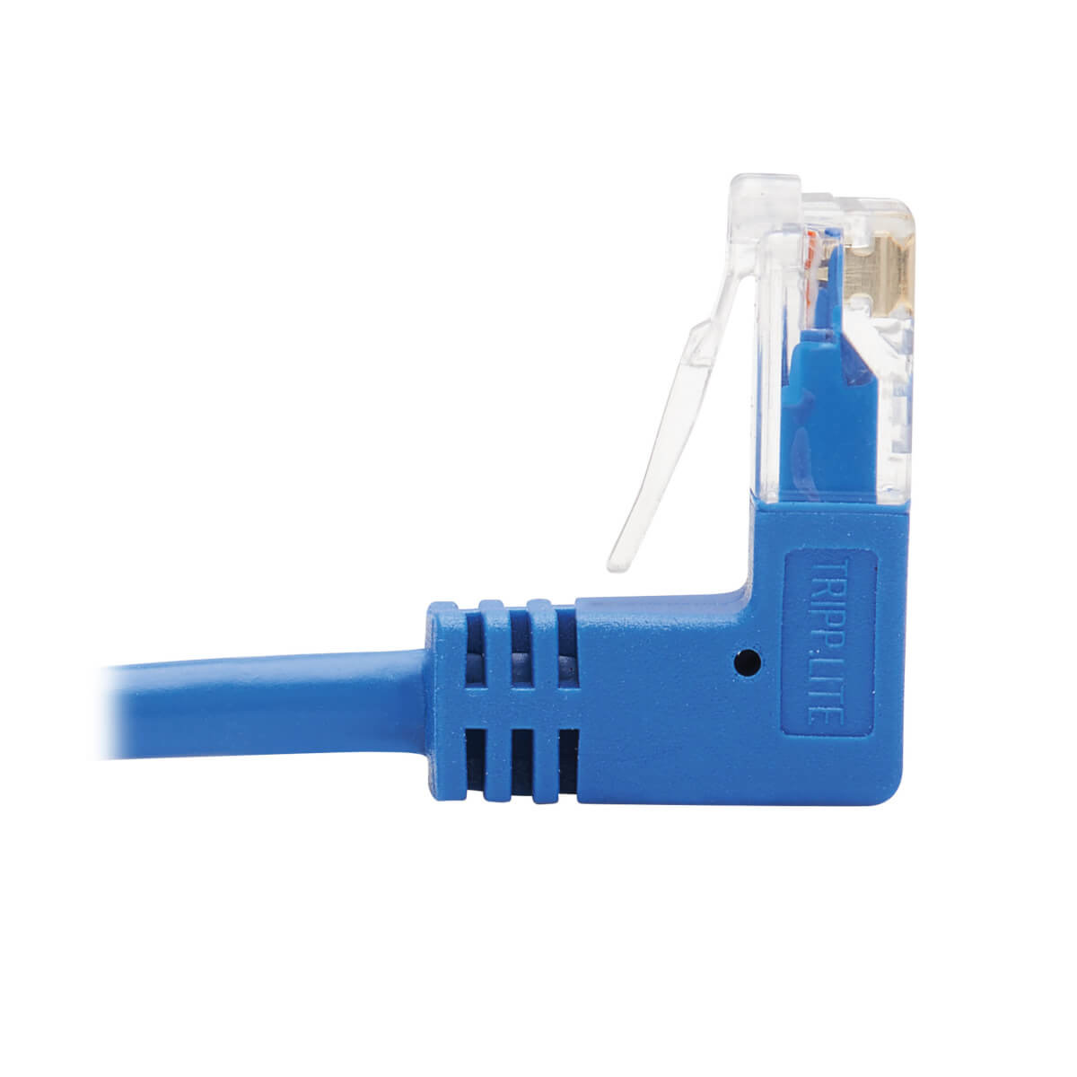 Cat6 Down Right Angle Slim UTP Blue 0.3M