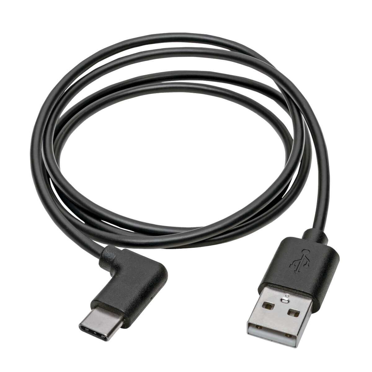 USB-A Male to Right Angle USB-C Male 1M