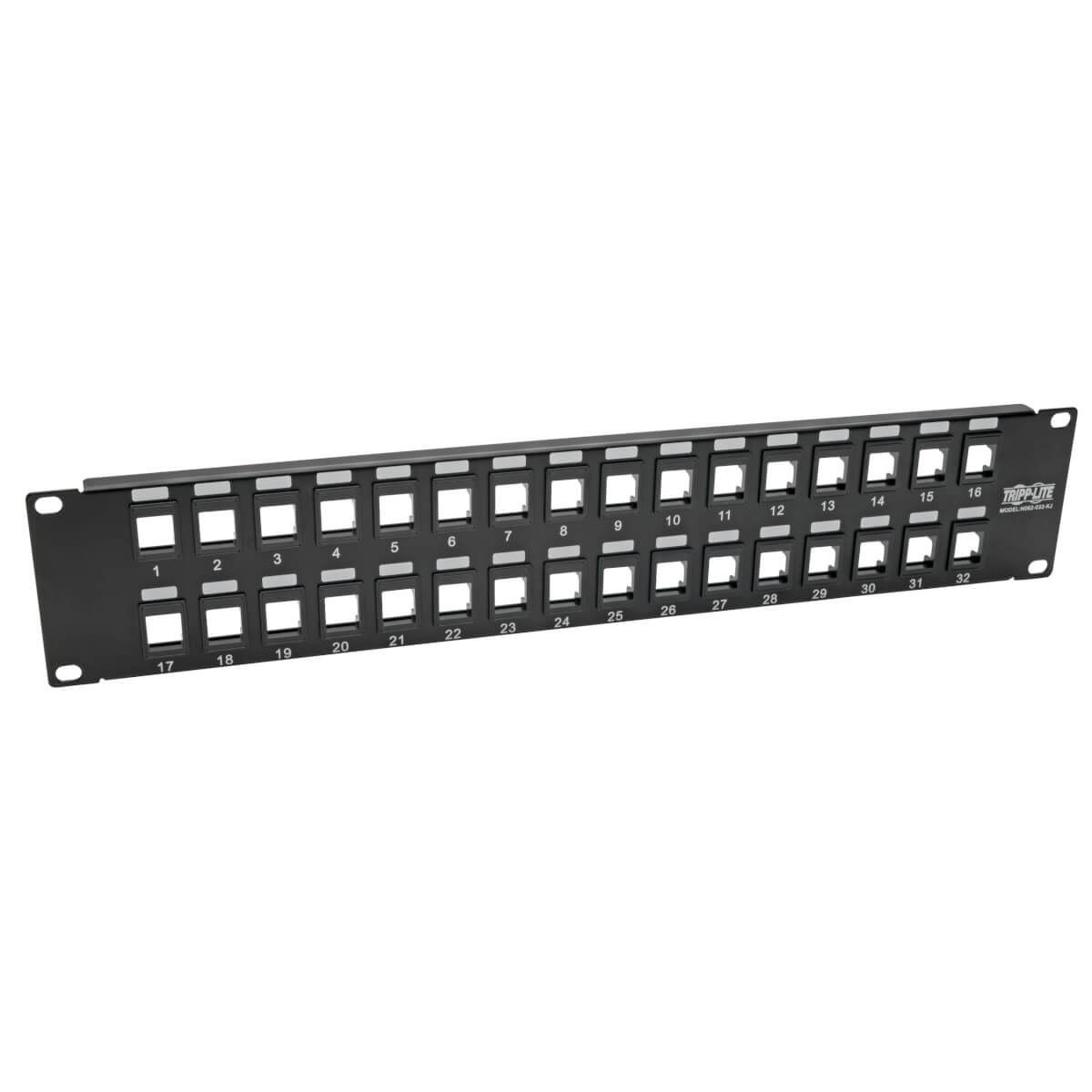 32-Port Keystone Blank Patch Panel 2URM