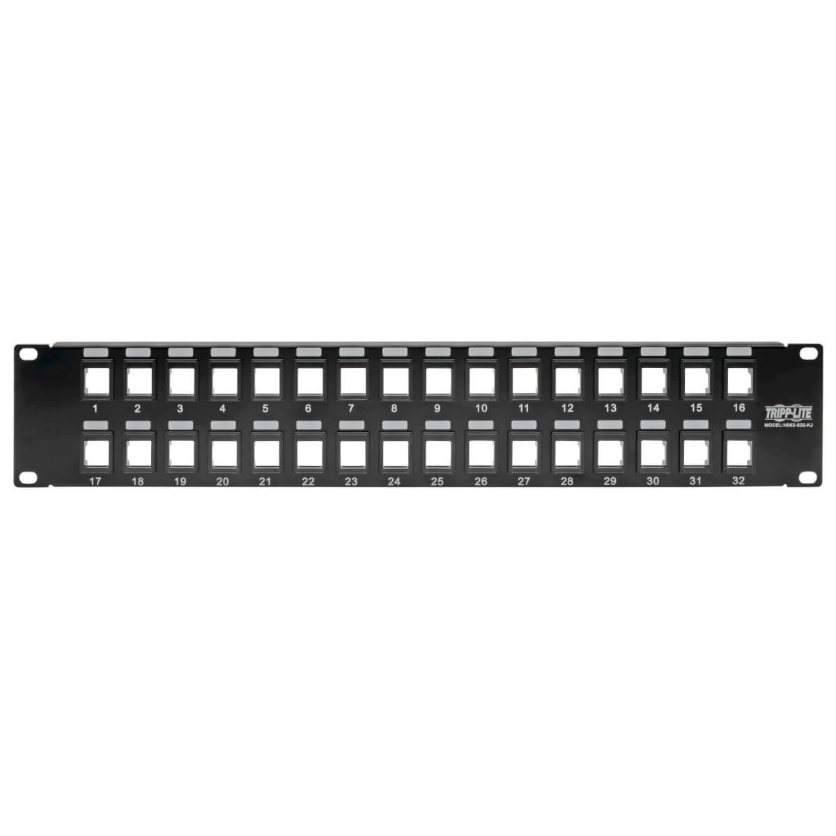 32-Port Keystone Blank Patch Panel 2URM