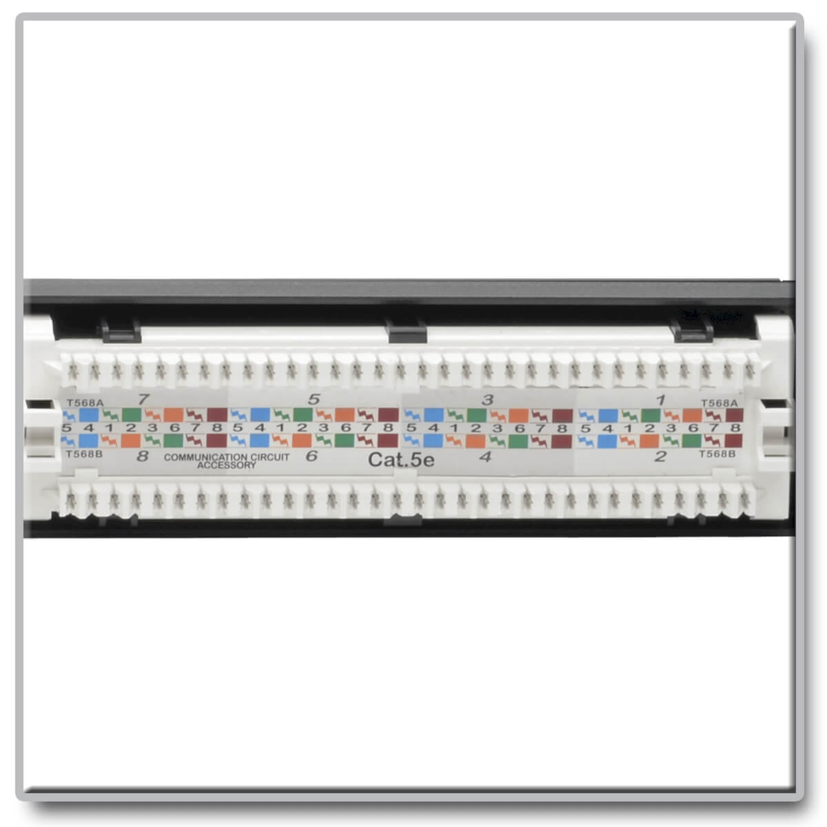 Cat5e PoE Patch Panel 24-Port 110 568A/B