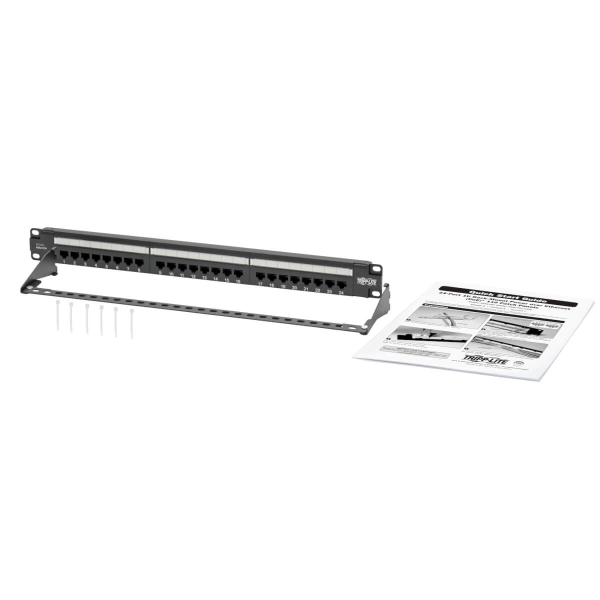 Cat5e PoE Patch Panel 24-Port 110 568A/B