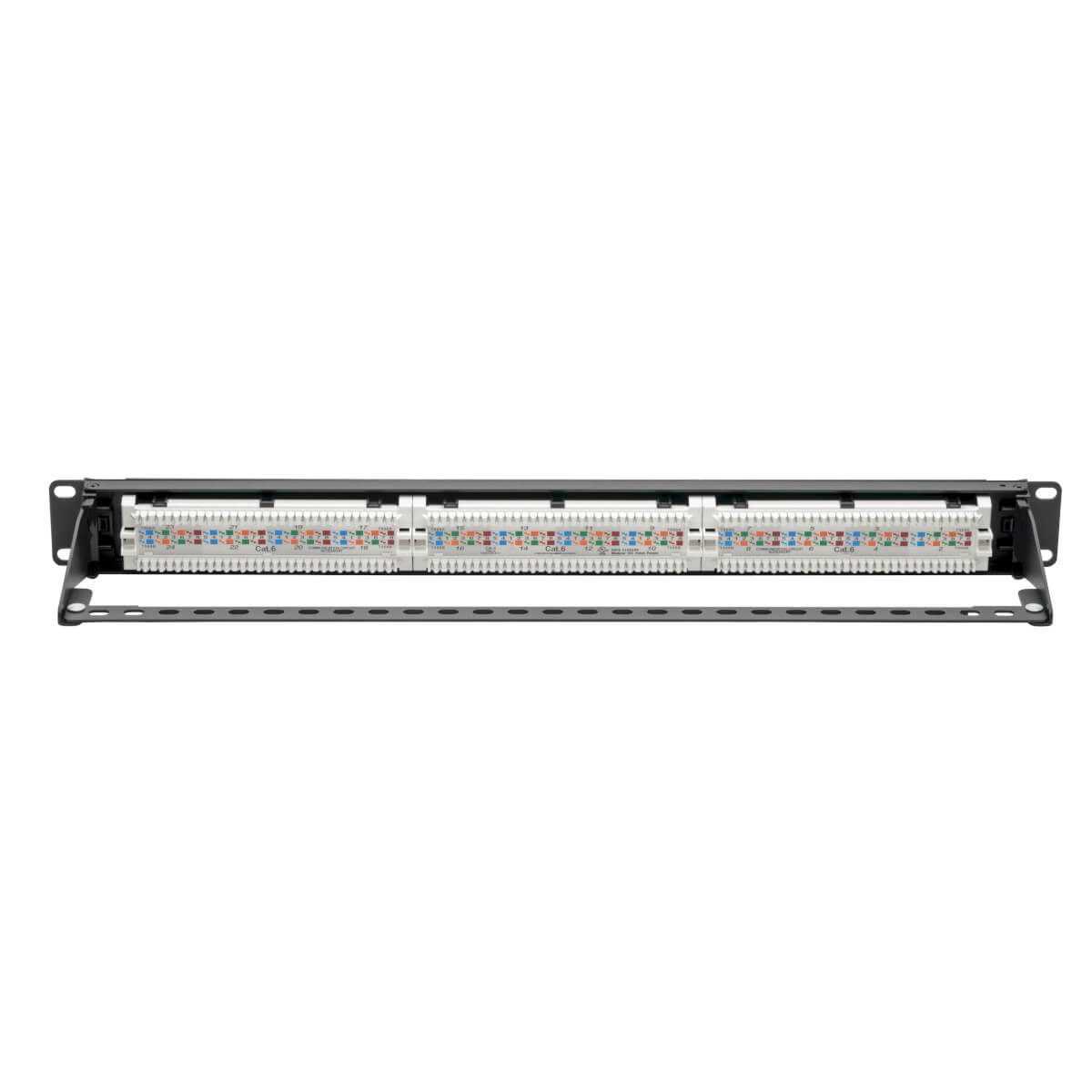 Cat6 PoE Patch Panel 24-Port 110 568A/B