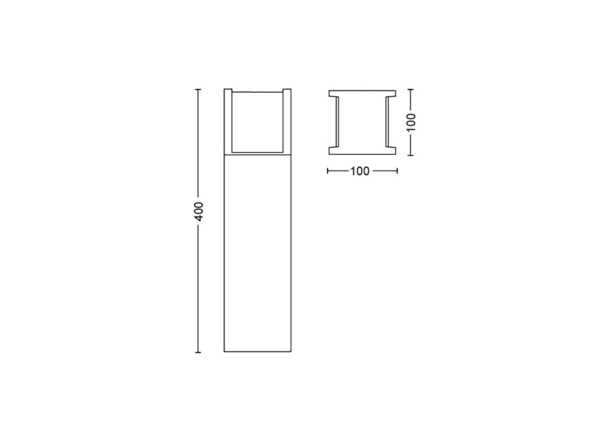 Fuzo Hue White EU pedestal black 1x15W