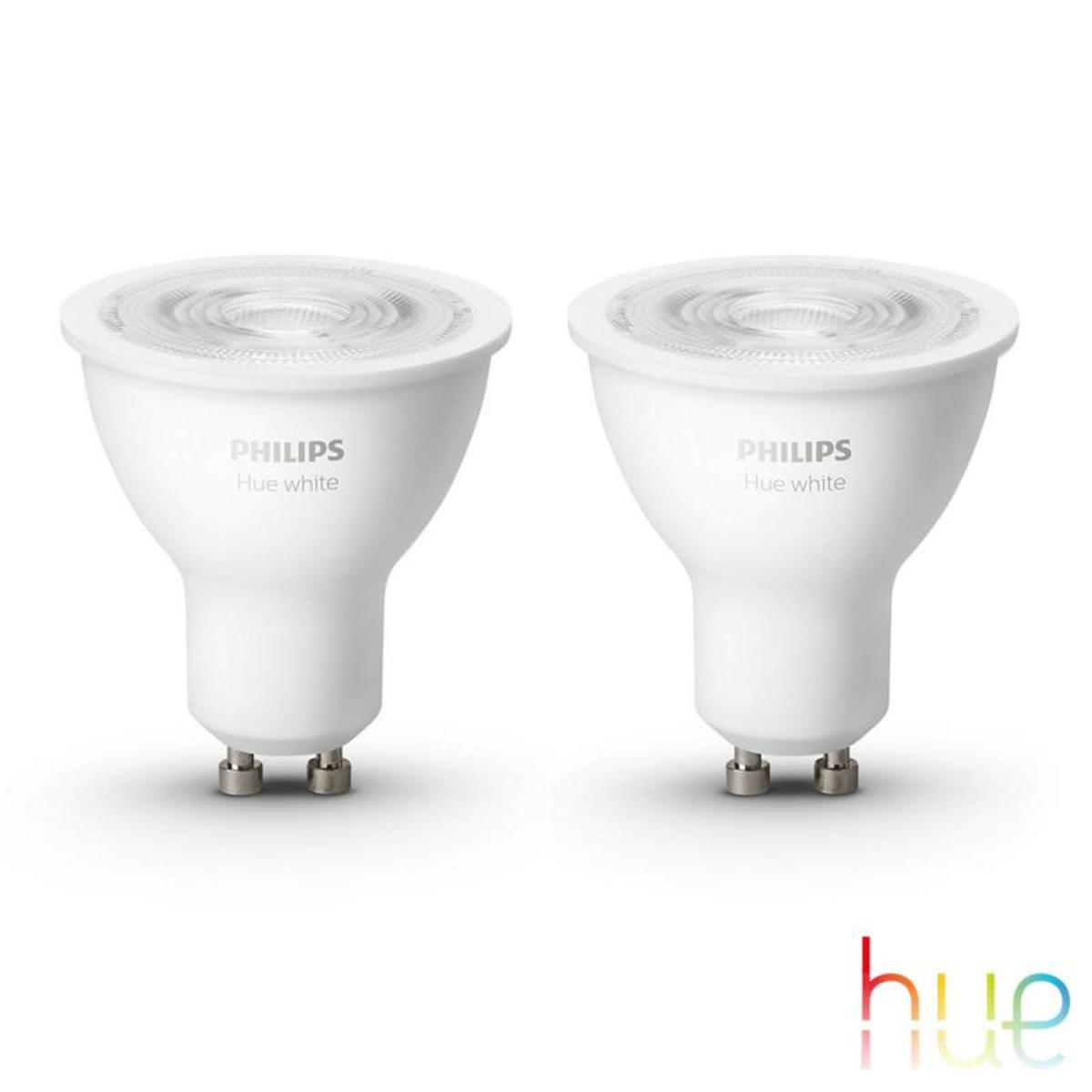Philips HueW 5.2W GU10 2P UK