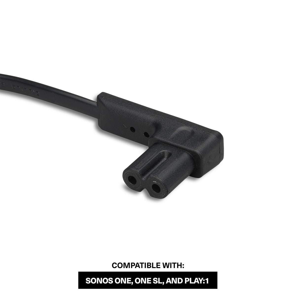 5m Power Cable Right Angled UK Black