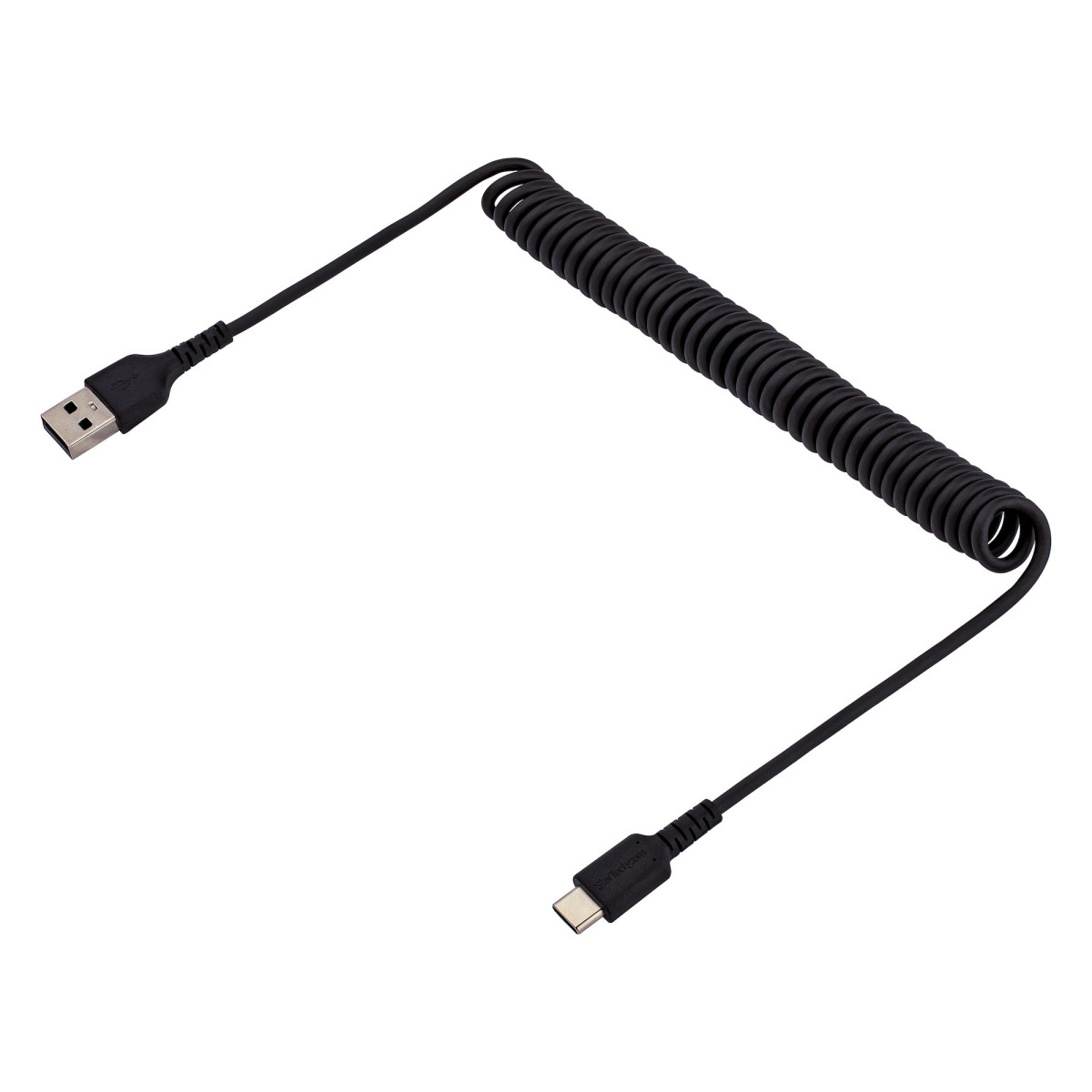 1m USB A to C Charging Cable Coiled M/M