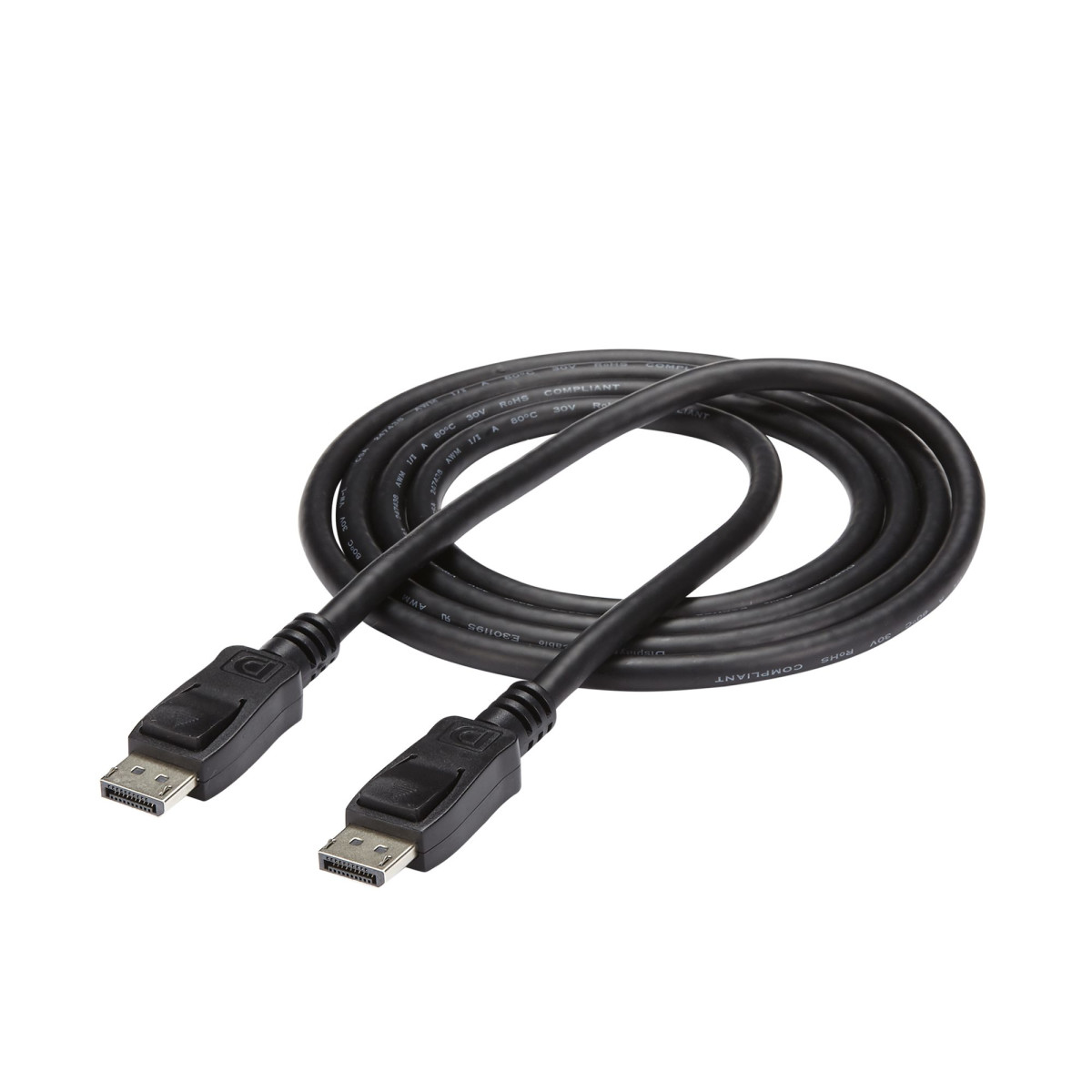 2m DisplayPort Cable with Latches - M/M