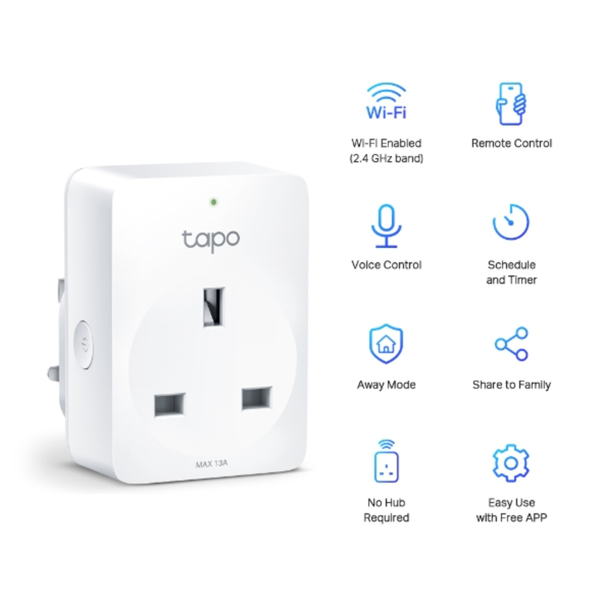 Tapo Mini Smart Wi-Fi Socket (2-Pack)