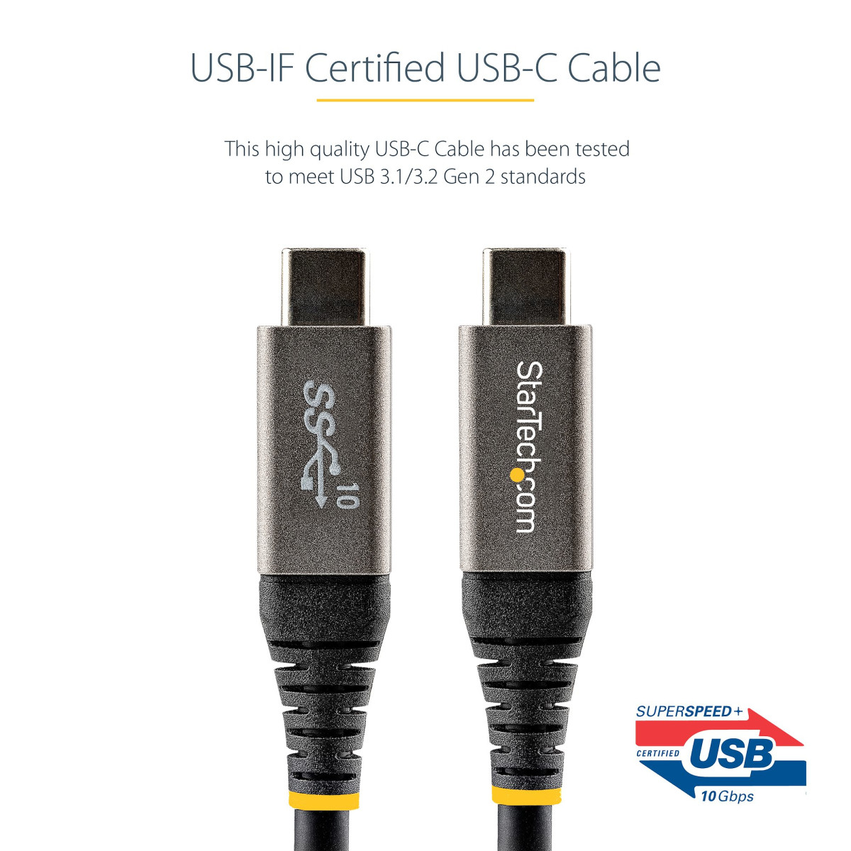 3ft USB C Cable 10Gbps USB-IF Certified