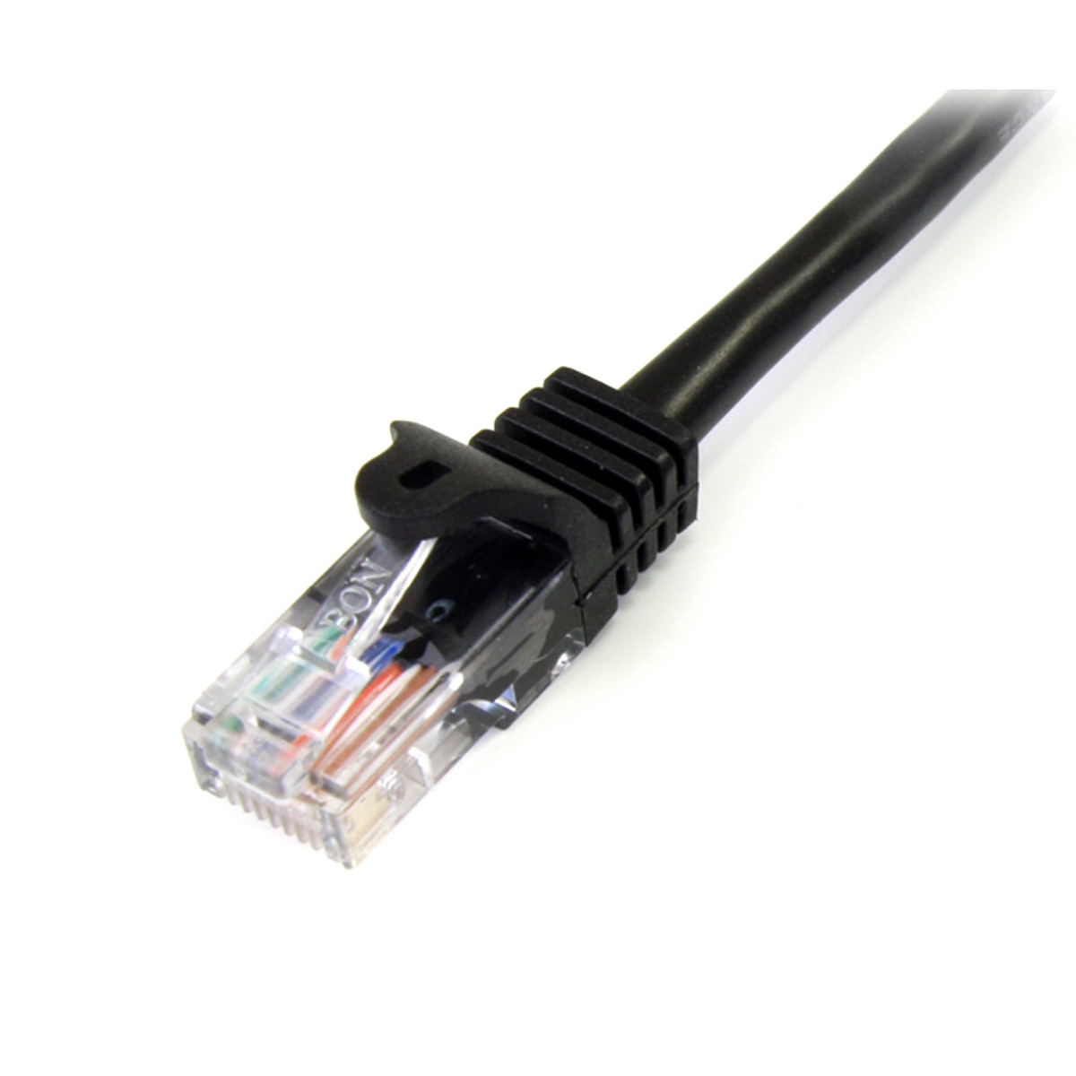 Black Snagless Cat5e Patch Cable 0.5m