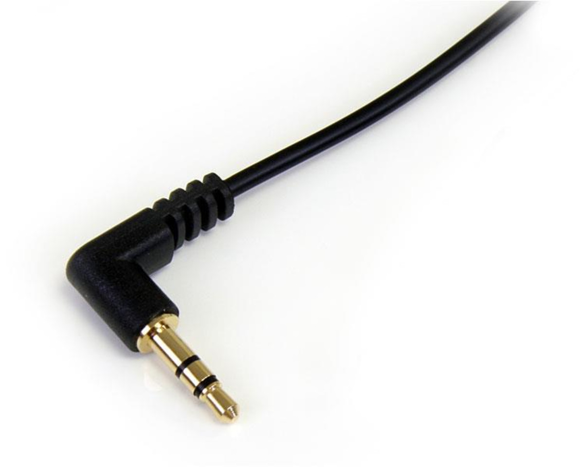 1ft Slim-Right Angle Stereo Audio Cable