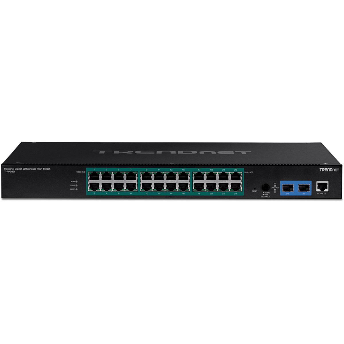 26-Port Industrial PoE+ Rackmount Switch