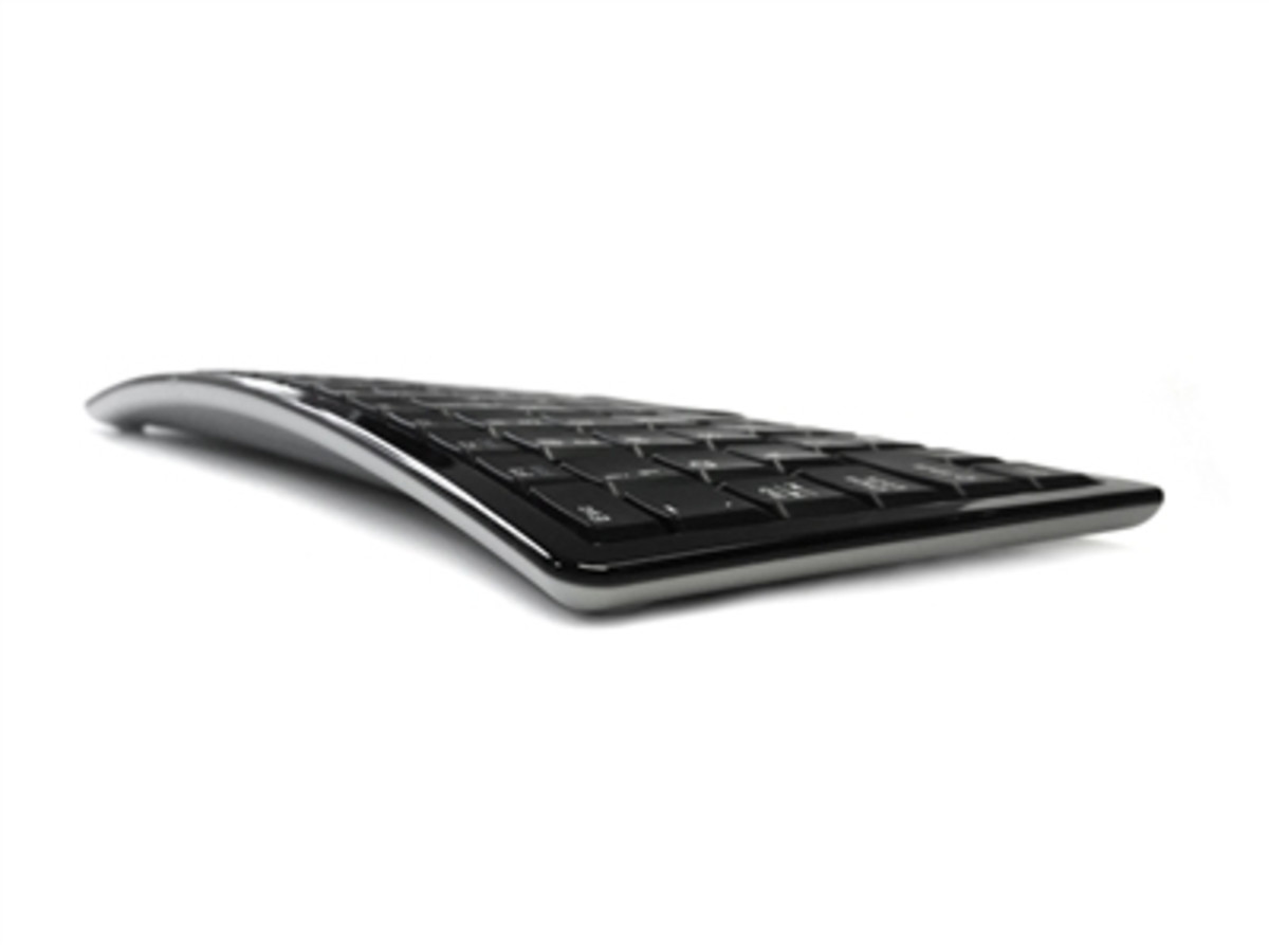 Mini Curved Wireless RF Keyboard