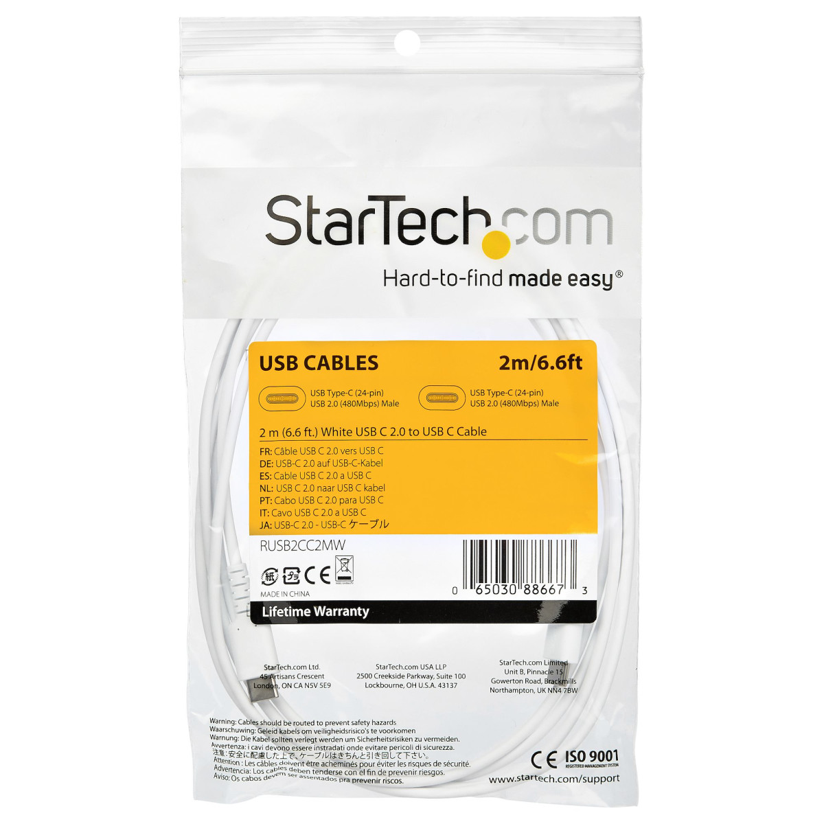 Cable - White USB C Cable 2m