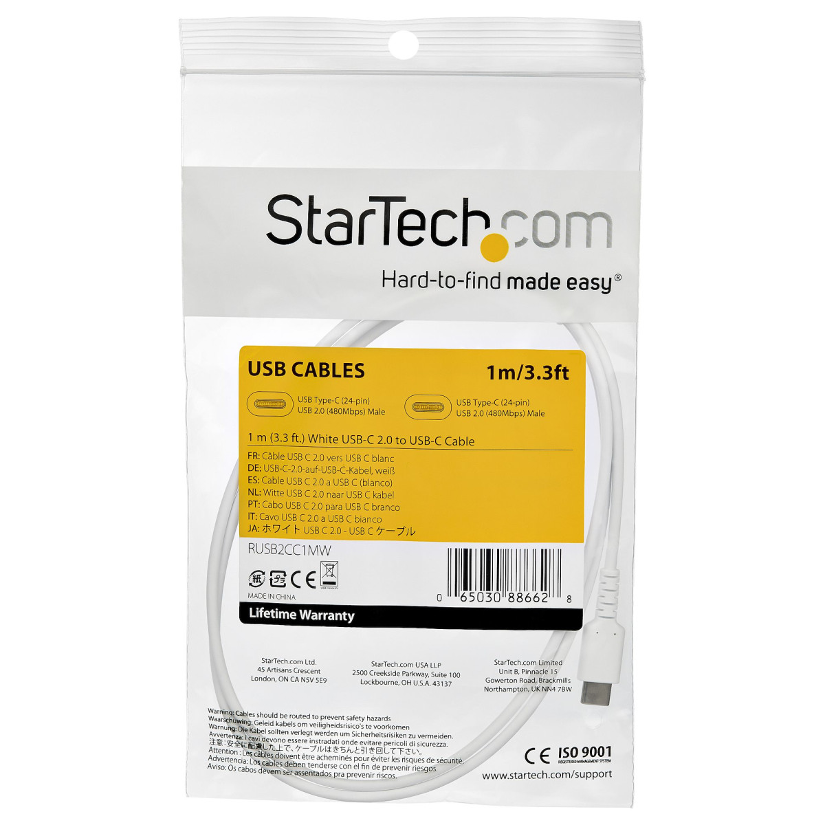 Cable - White USB C Cable 1m