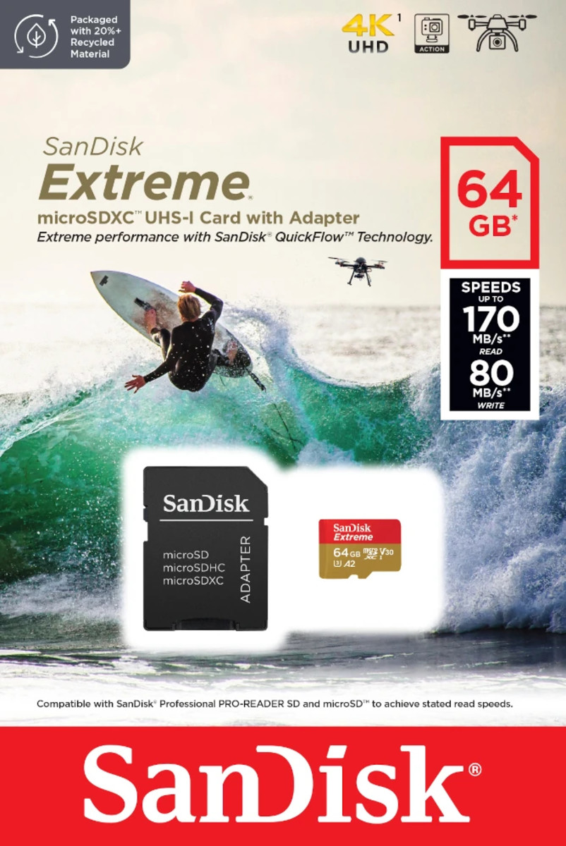 FC Extreme mSD 64GB Cam/Drone & SD AD