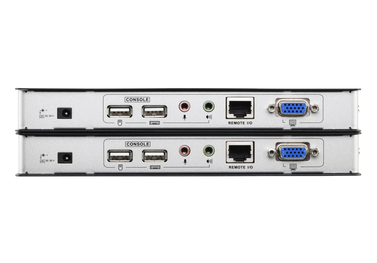 USB KVM Extender with RS-232 serial port