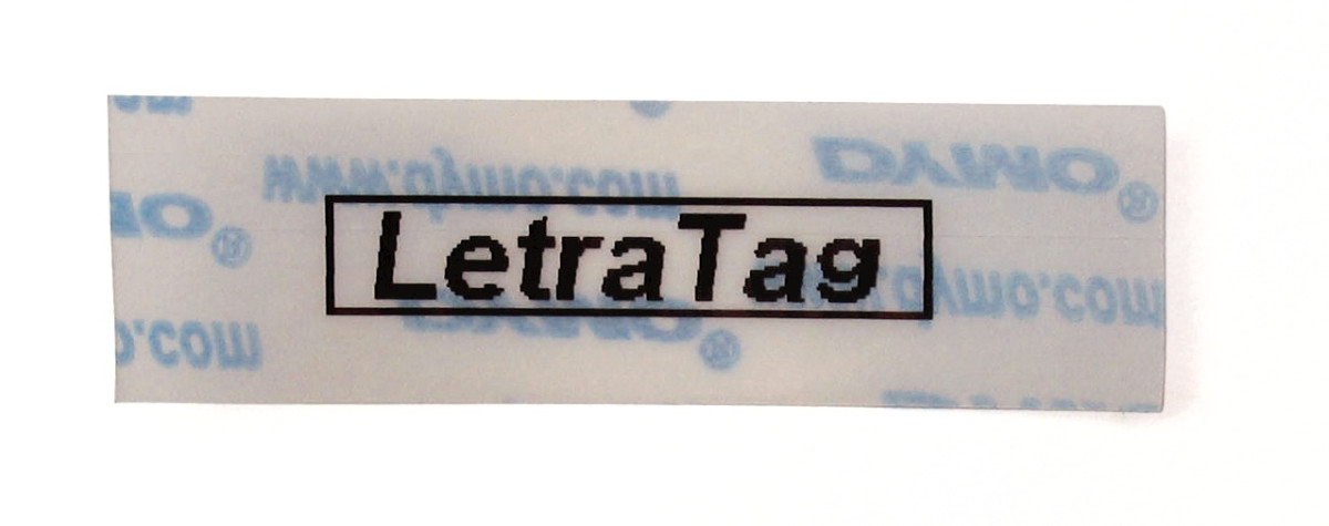 LetraTag Clear Plastic Tape 12mmX4m Bk