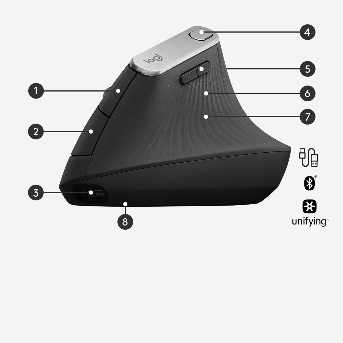 MX Vertical Advanced Ergo Mouse-GRAPHITE