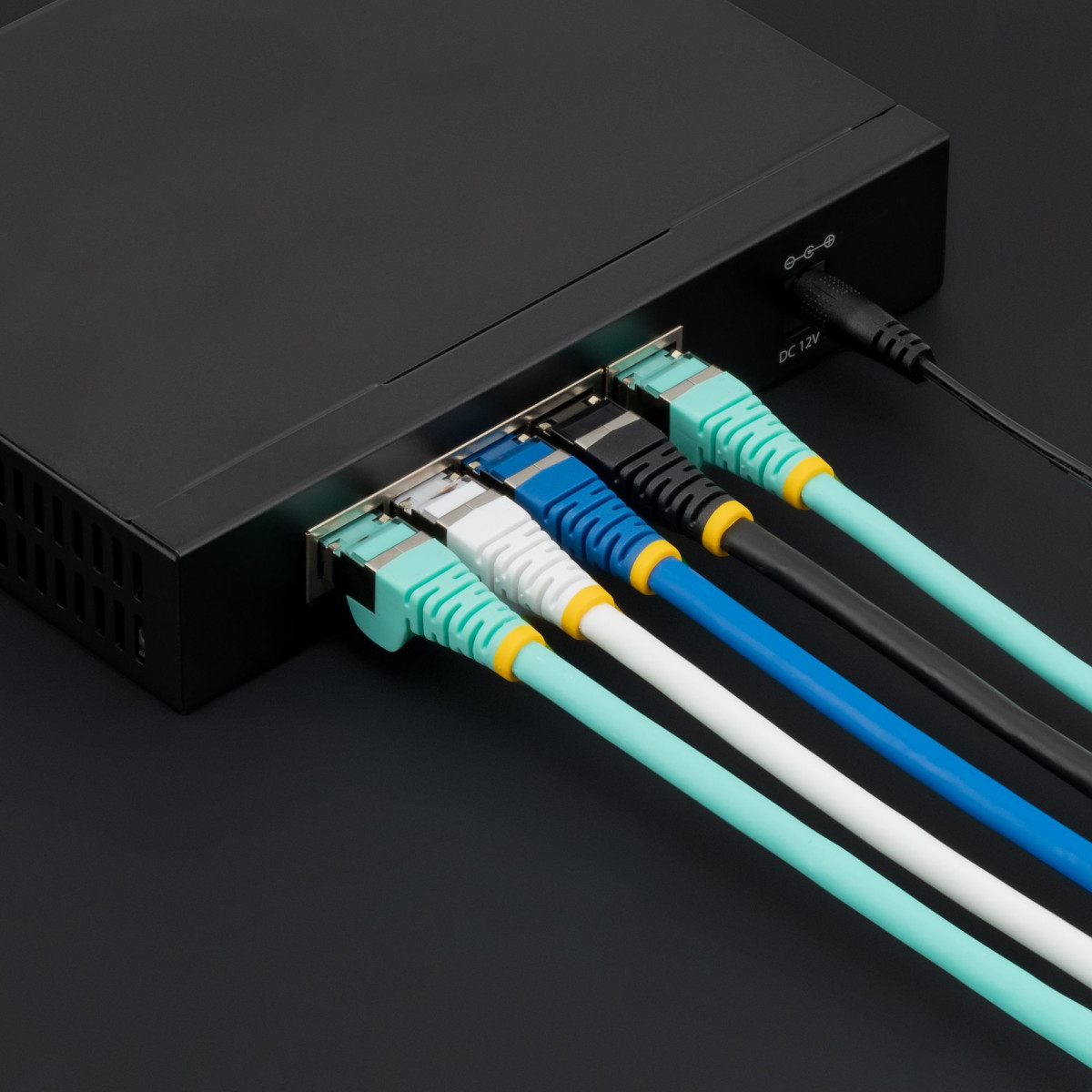 50cm LSZH CAT6a Ethernet Cable - Aqua