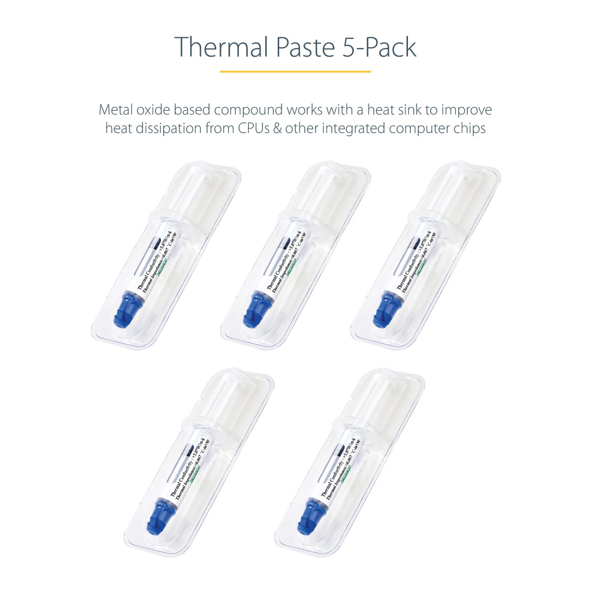 Thermal Paste Pack of 5 Syringes RoHS