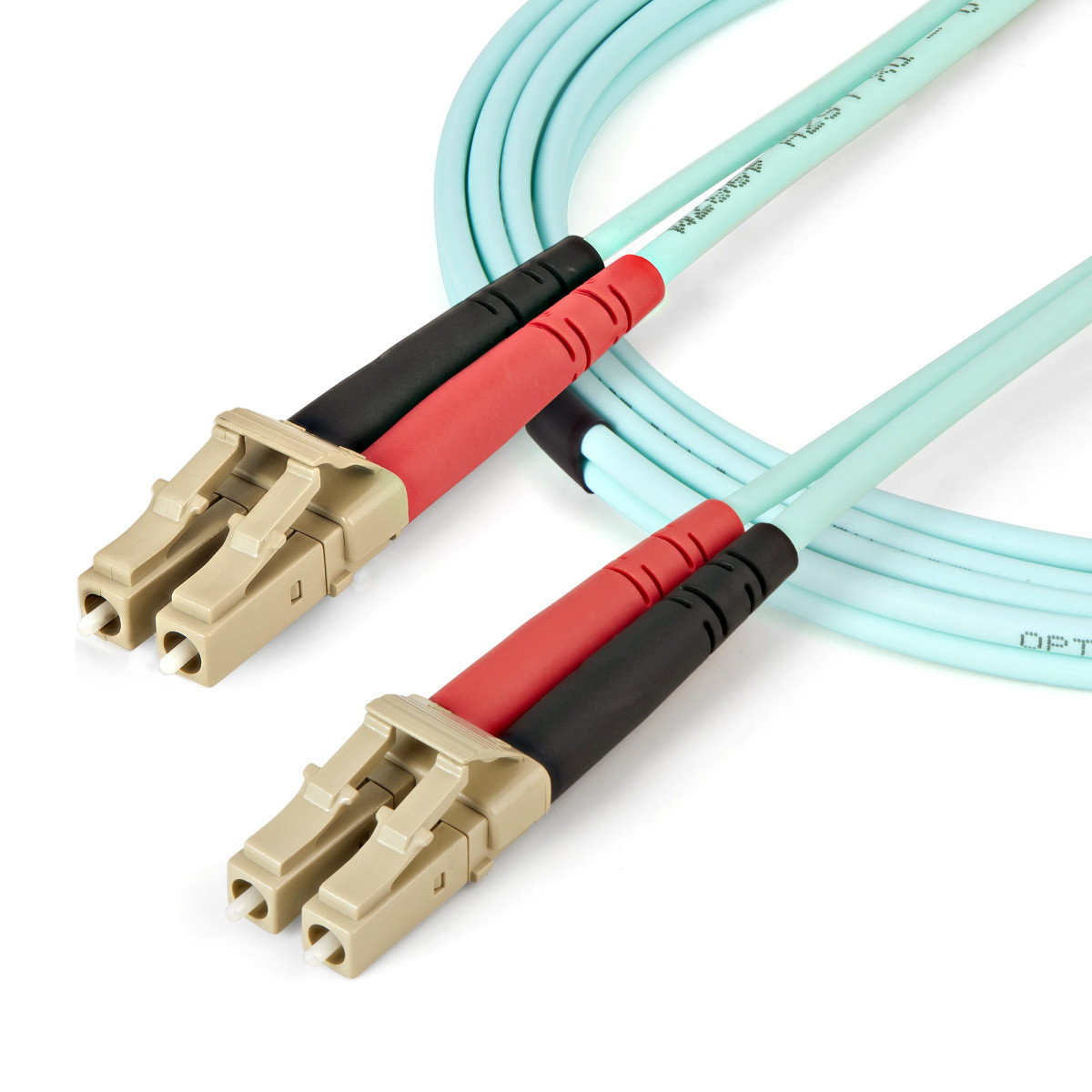 1m Aqua MM 50/125 OM4 Fiber Optic Cable