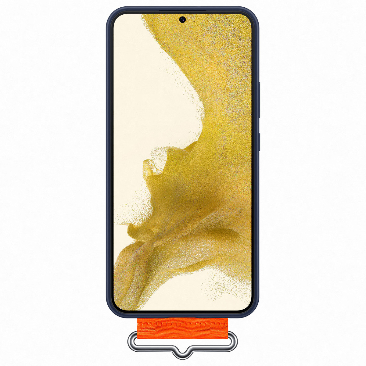 S22+ Silicone Cover with Strap Navy
