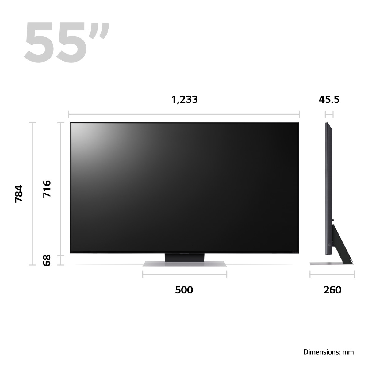 LG QNED MiniLED QNED86 55 4K Smart TV