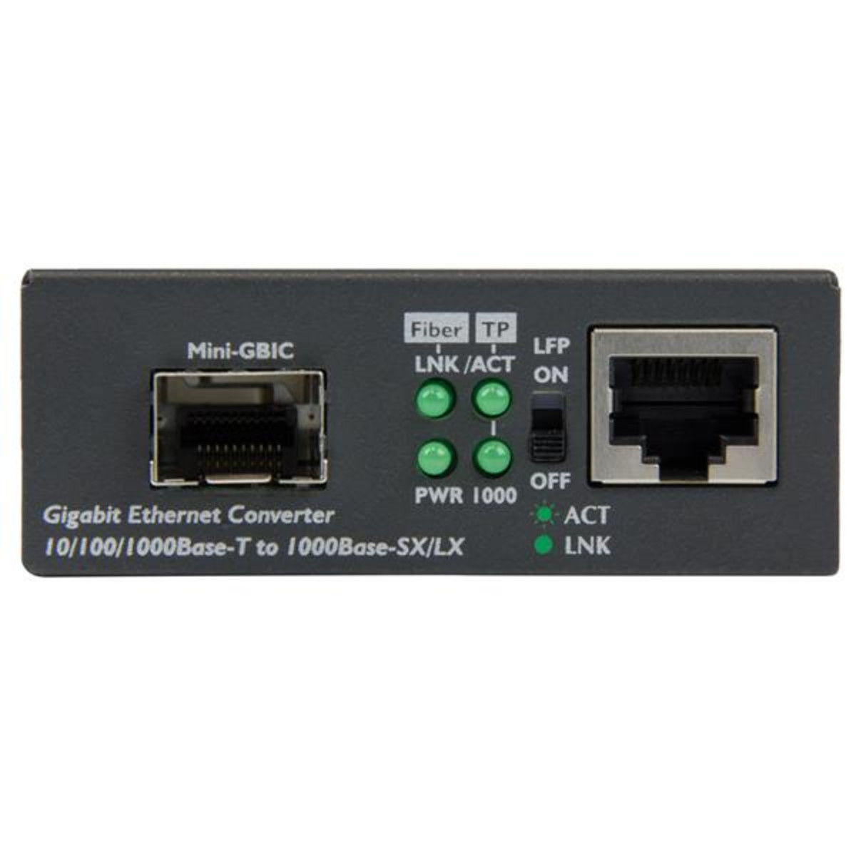 1GB Ethernet Fiber Media Conv W/SFP Slot