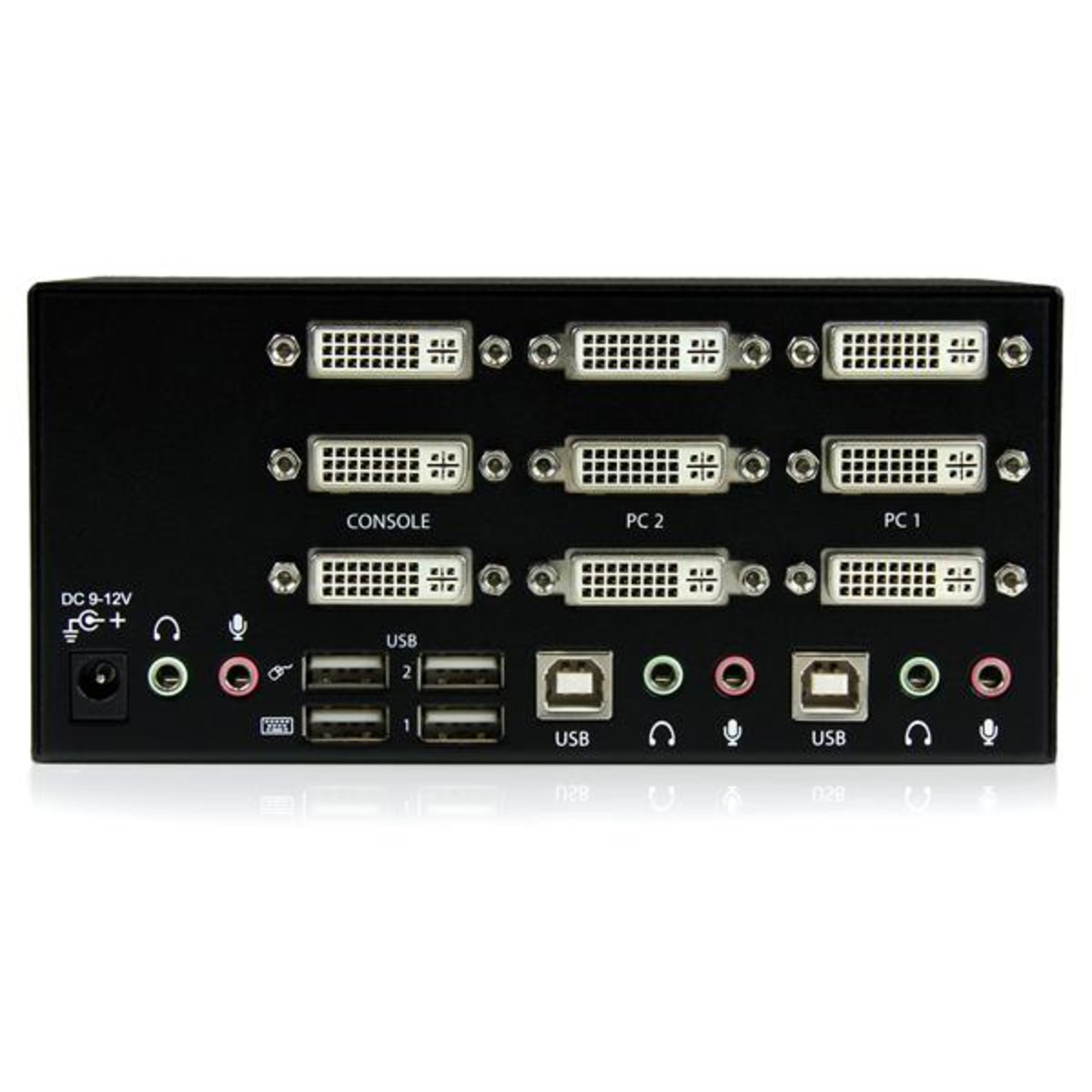 2 Port Triple Monitor DVI USB KVM Switch