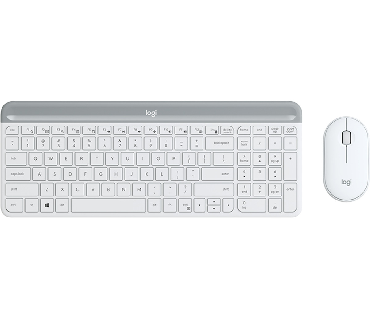 Slim Keyboard+Mouse Combo MK470 OFFWHITE