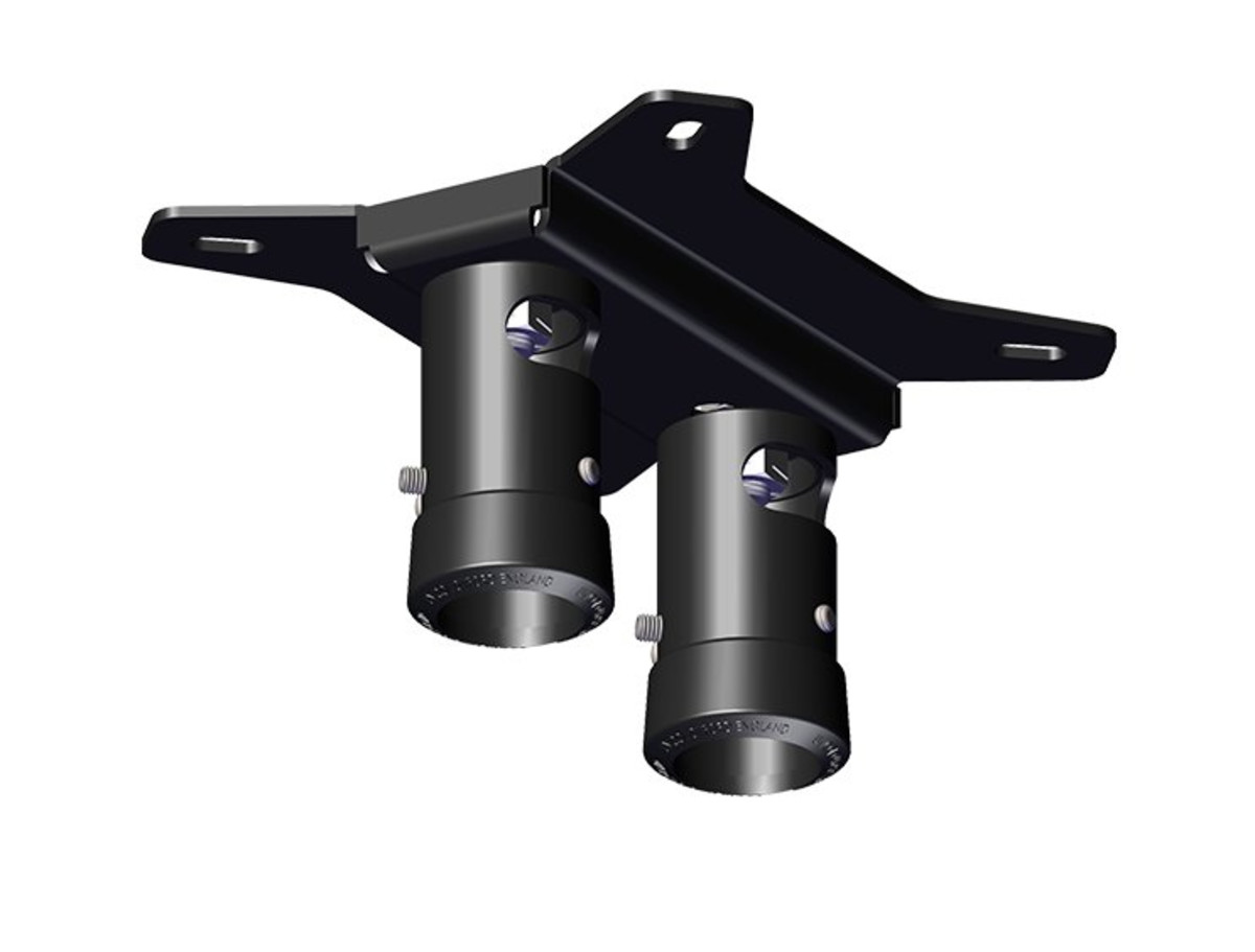 CP8 Twin Ceiling Plate Standard Black