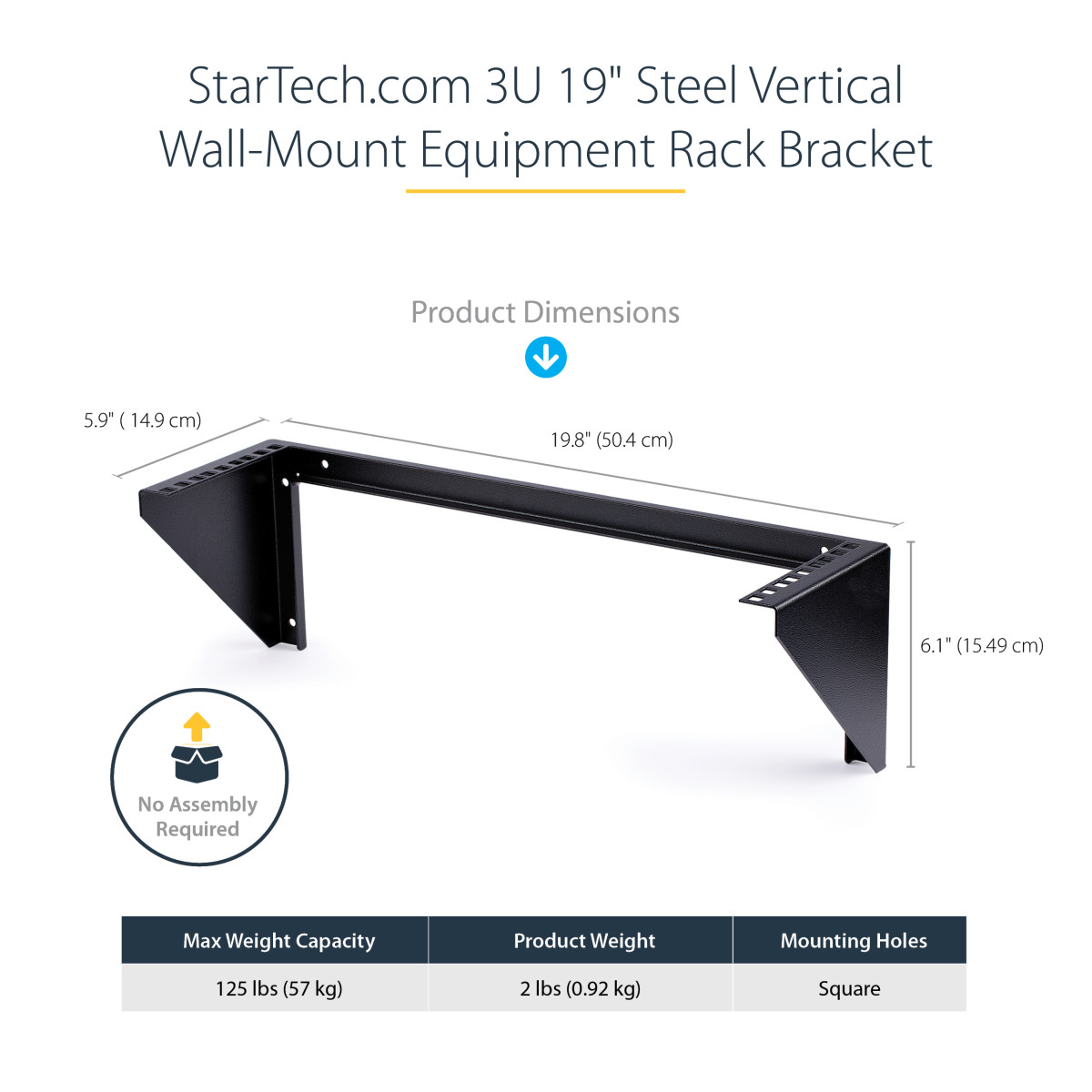 3U 19in Steel Vertical WM Rack Bracket
