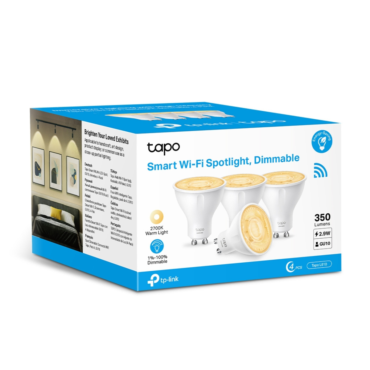 Tapo Smart Wi-Fi Dimmable 4-Pack