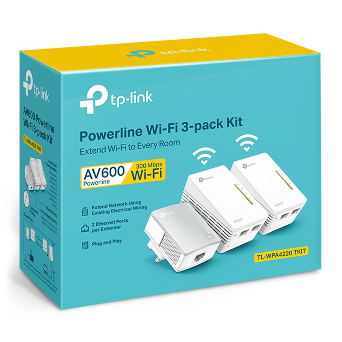 AV600 P-line Uni Wi-Fi Re 2 Ports Kit