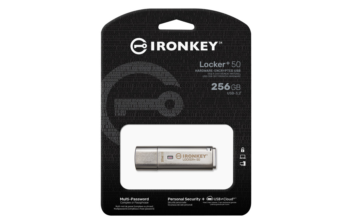 FD 256GB IronKey Locker Plus USBtoCLOUD