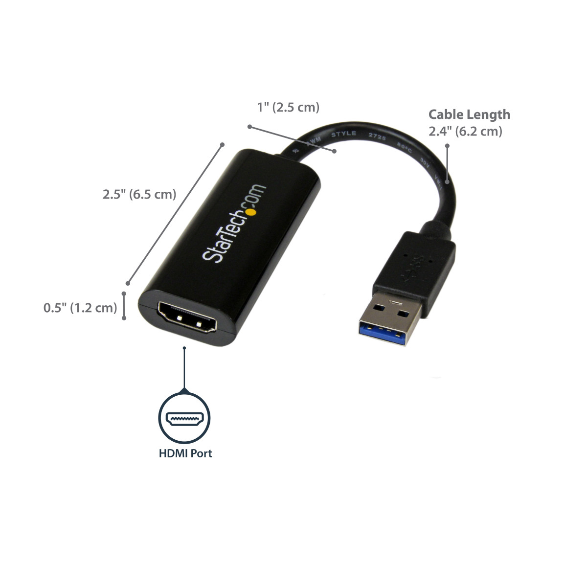 Slim USB 3.0-HDMI Ext Video Card Adapter