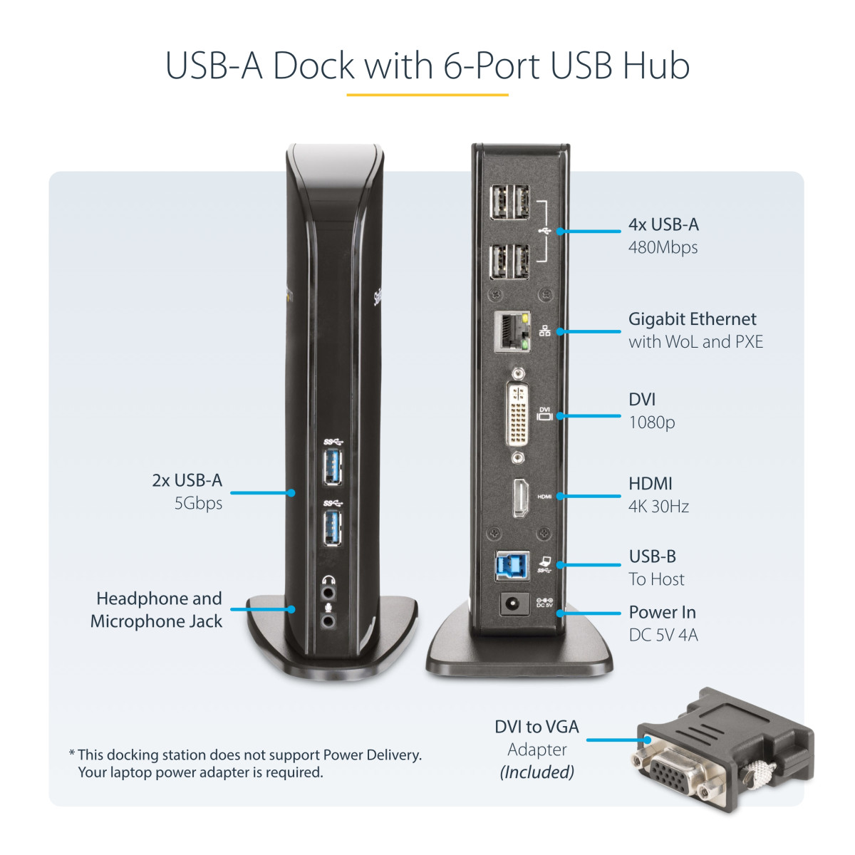 Universal USB 3.0 Laptop Docking Station