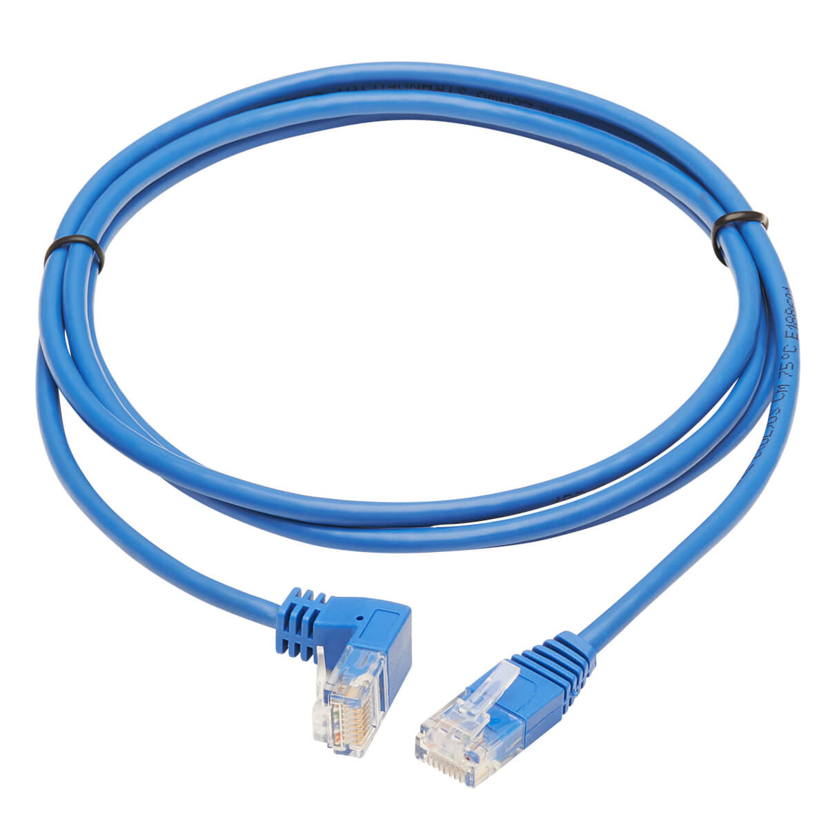 Cat6 Down Right Angle Slim UTP Blue 1.5M