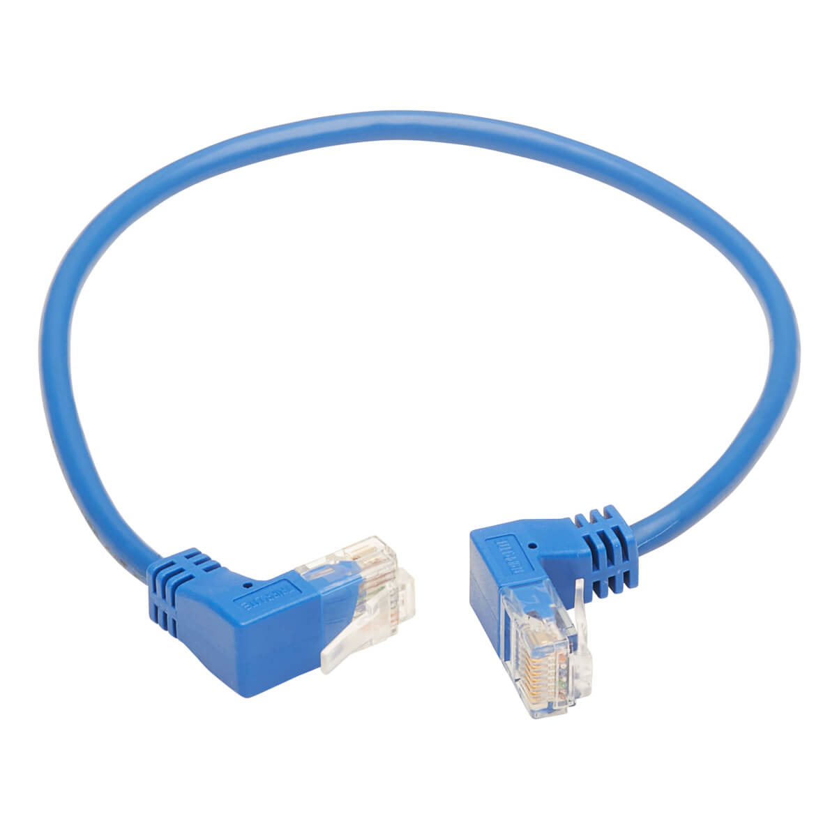 Cat6 Up Down Angle Slim UTP Blue 0.31M