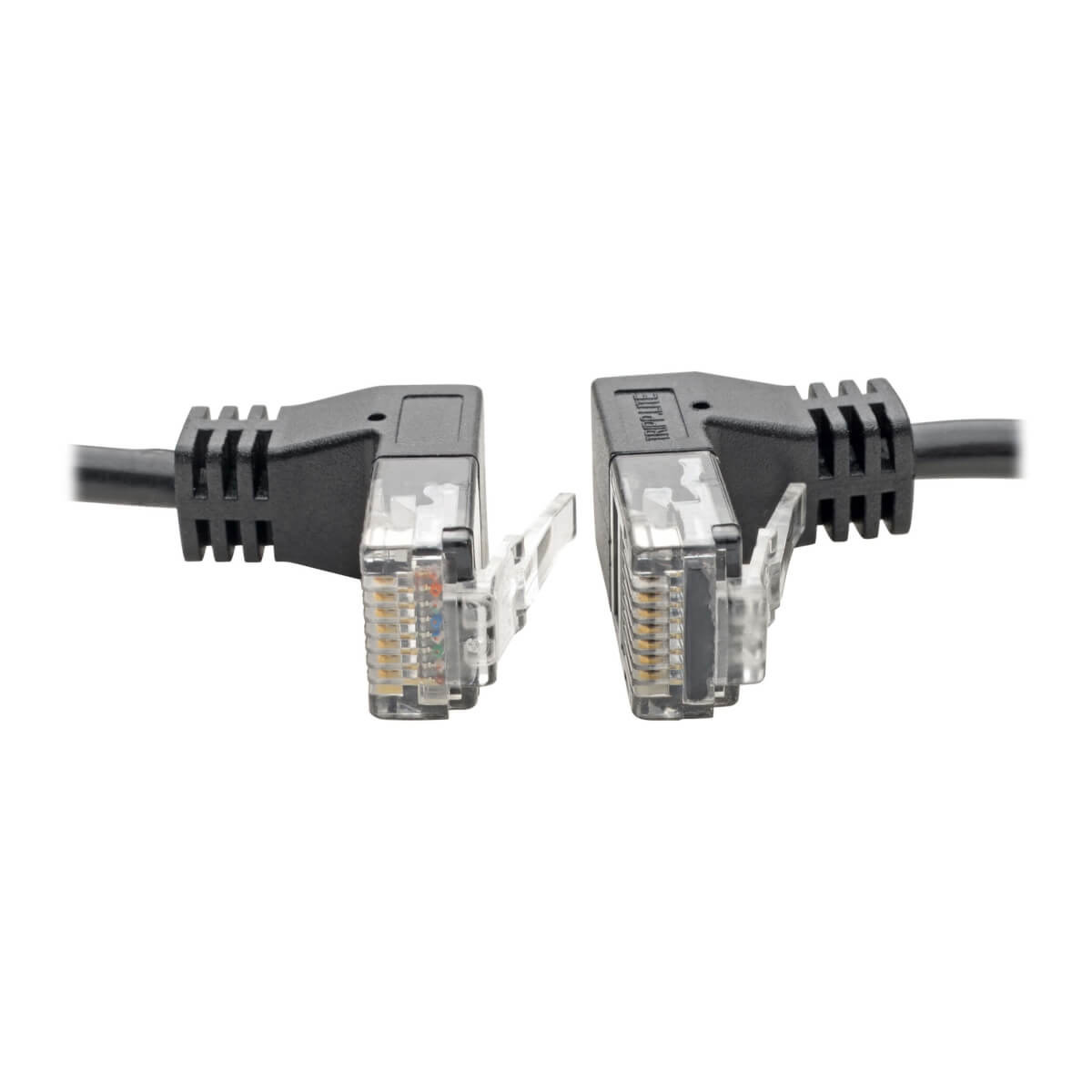 Cat6 Snagless Rt-Angle Slim Black 0.61 m