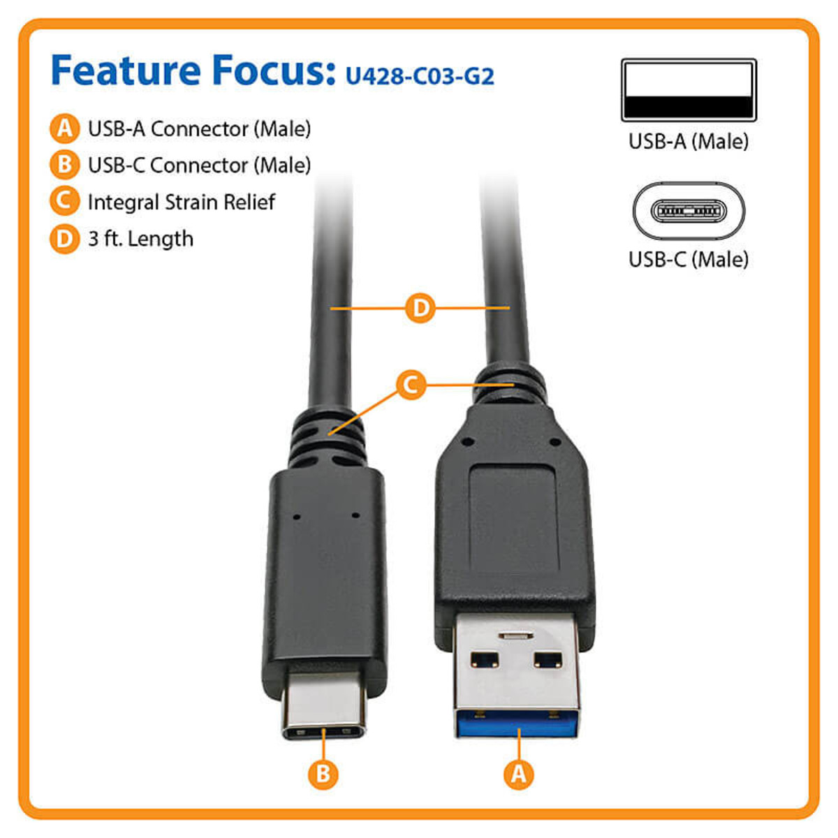 USB 3.1 USB Type-C to USB-A M/M 1M