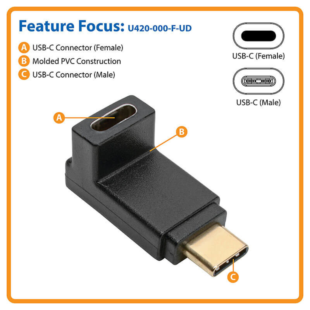 USB 3.1 Gen USB-C to USB-A M/F Adapter