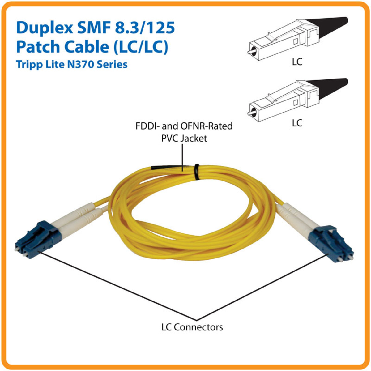 Duplex SM 8.3/125 Patch Cable LC/LC 5M