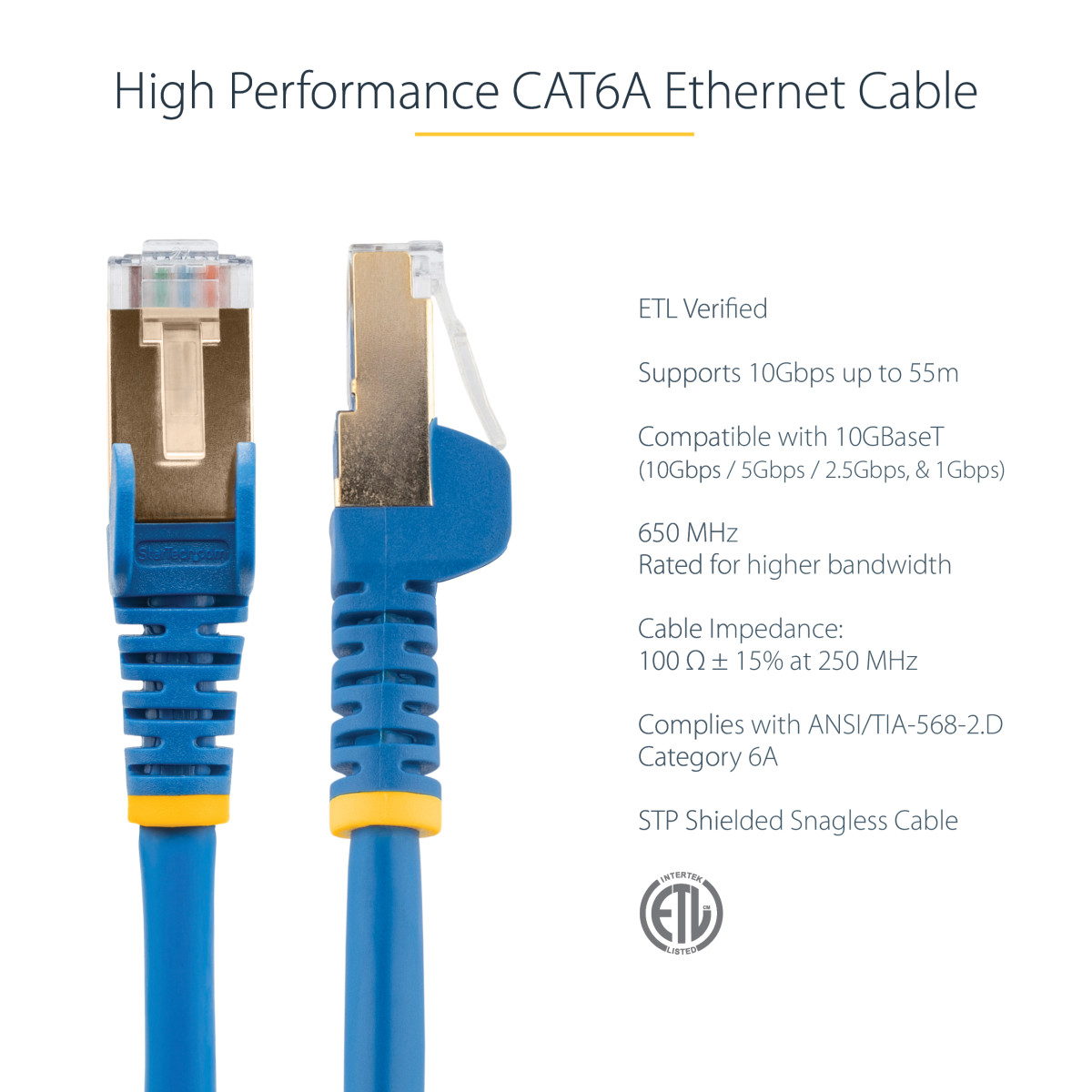 Cable - Blue CAT6a Ethernet Cable 7m